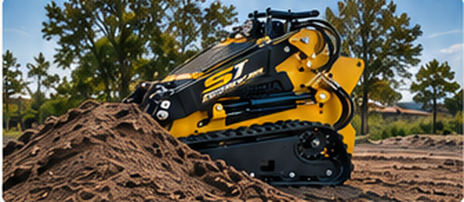 Tracked mini loader working